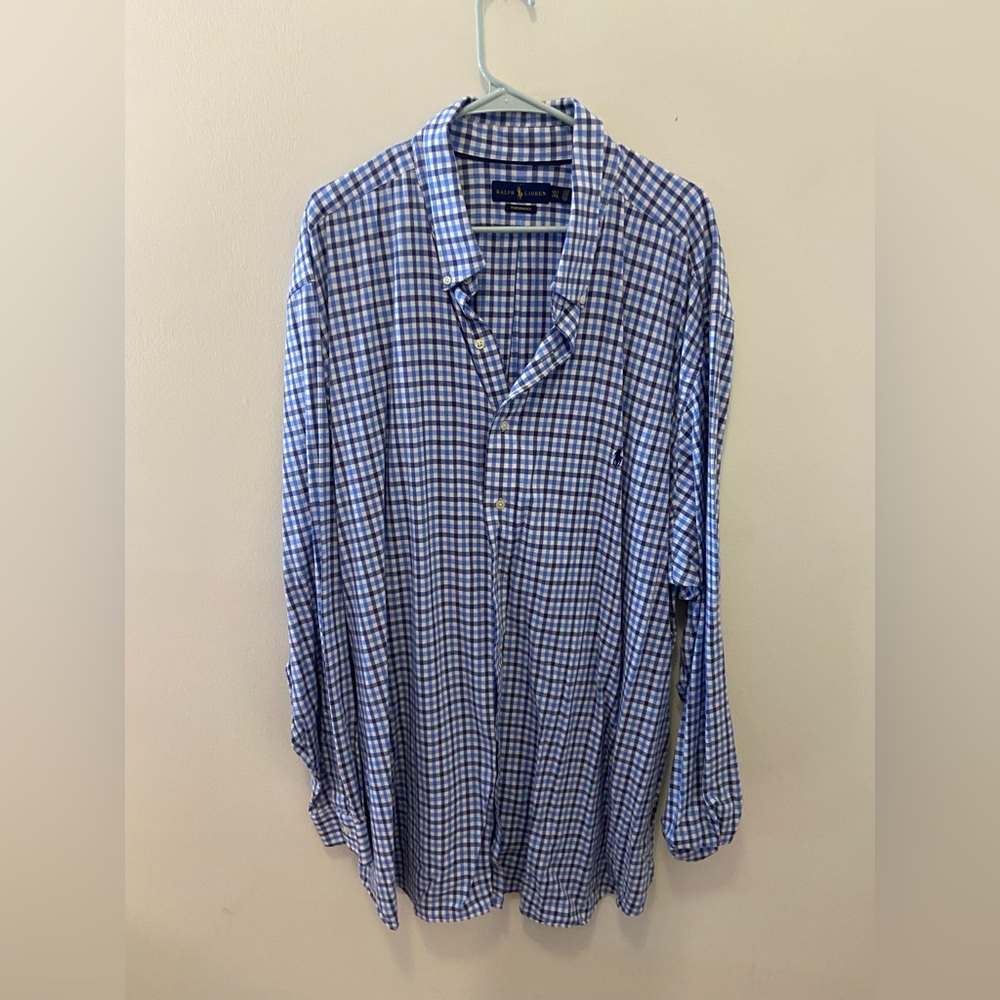 Big and Tall Ralph Lauren Navy Plaid 4XL Tall